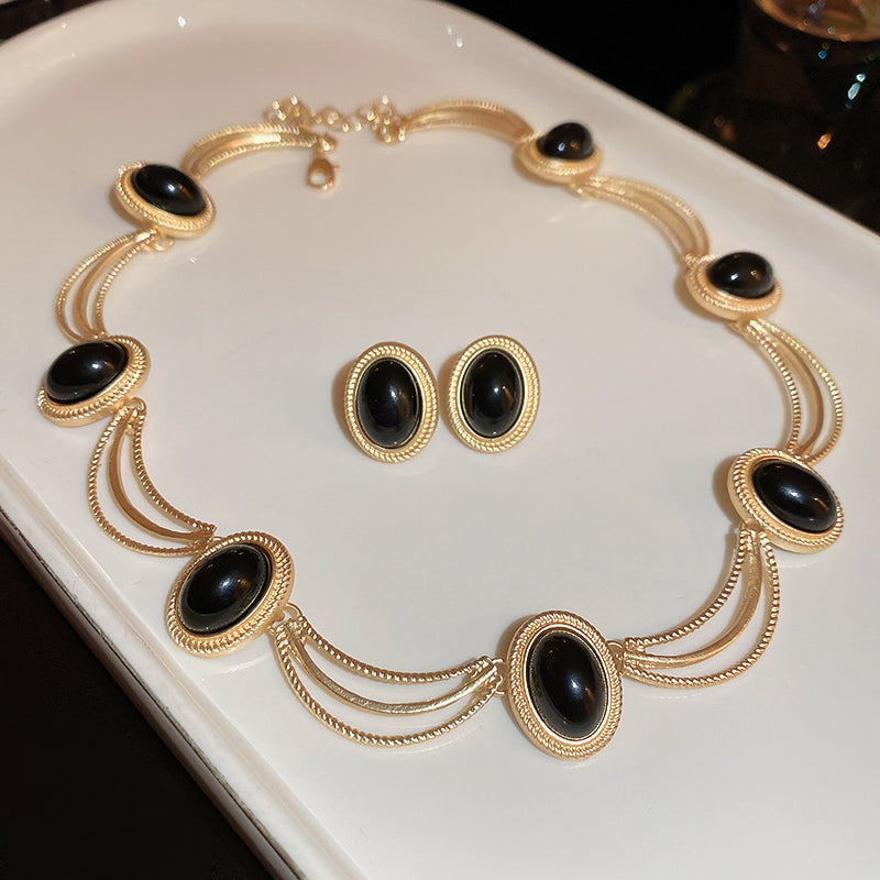 Adiffu Classic Black Jewelry Set