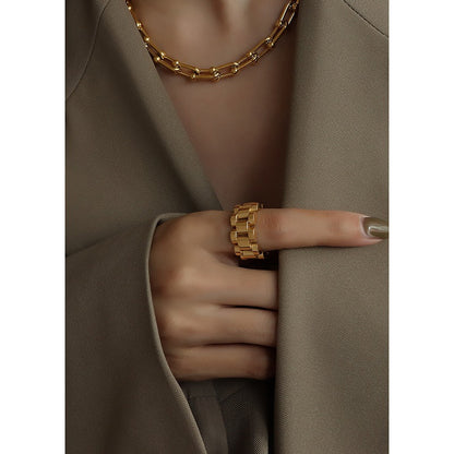 Adiffu Strap Type Heavy Industry Index Finger Ring