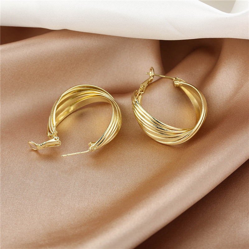 Adiffu European Style Multi-layer Winding Simple Ear Loop