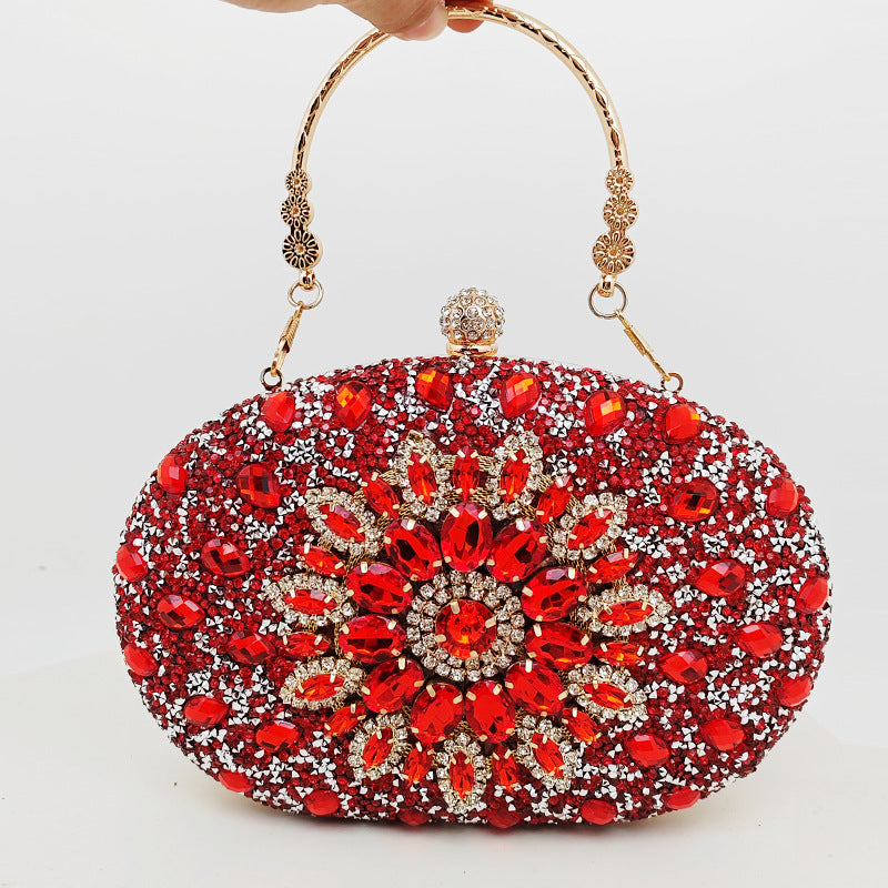 Adiffu Fashion Banquet Clutch Bag Dress Evening Bag Diamond Set Bag