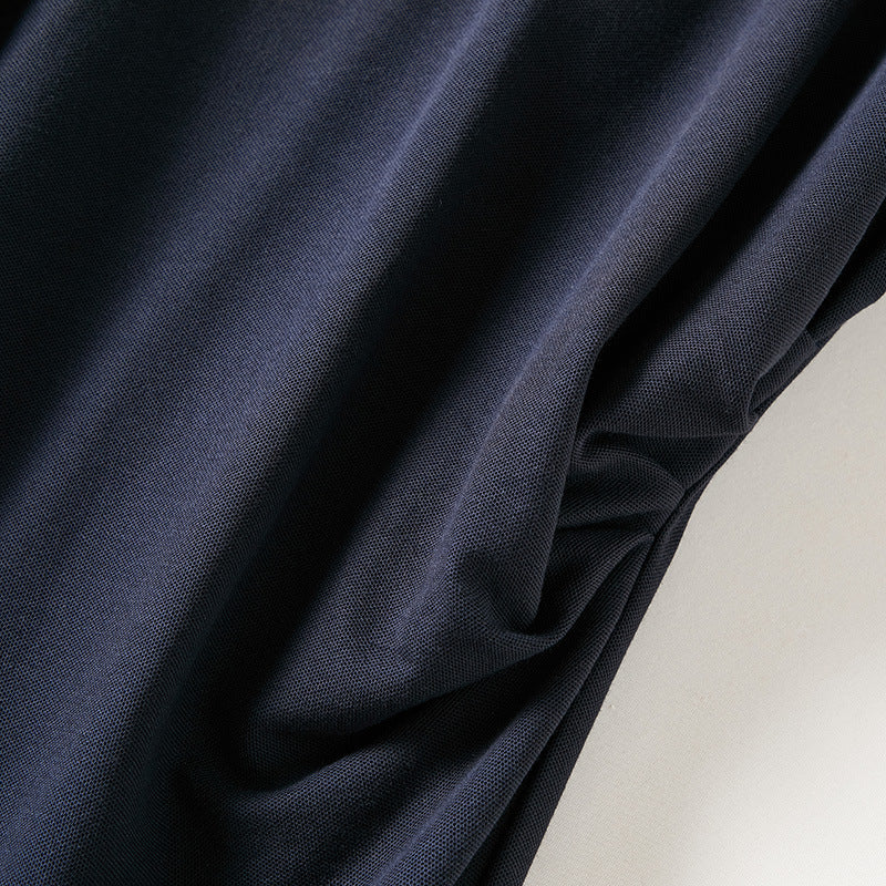 Adiffu Elegant and Comfortable Side Waist Pleated Design Dress