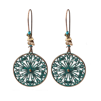 Adiffu Vintage Hollow Geometric Earrings