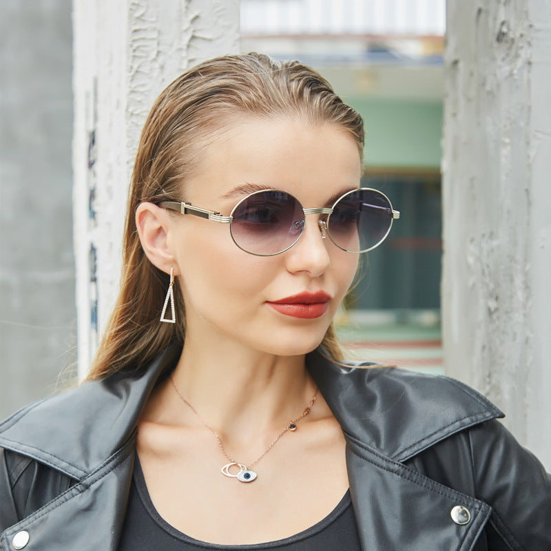 Adiffu Retro Small Frame Round Frame Sunglasses