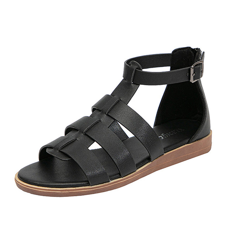 Simple Casual Roman Sandals Open-toed Flat Sandals