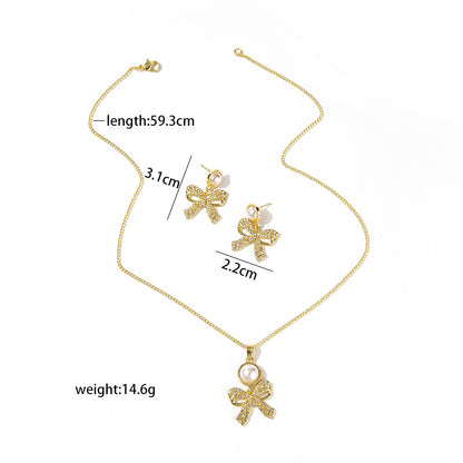 Adiffu Beautiful Bow Jewelry Set