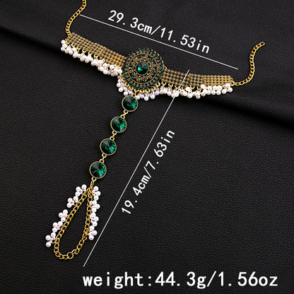 Adiffu Chic Green Anklet