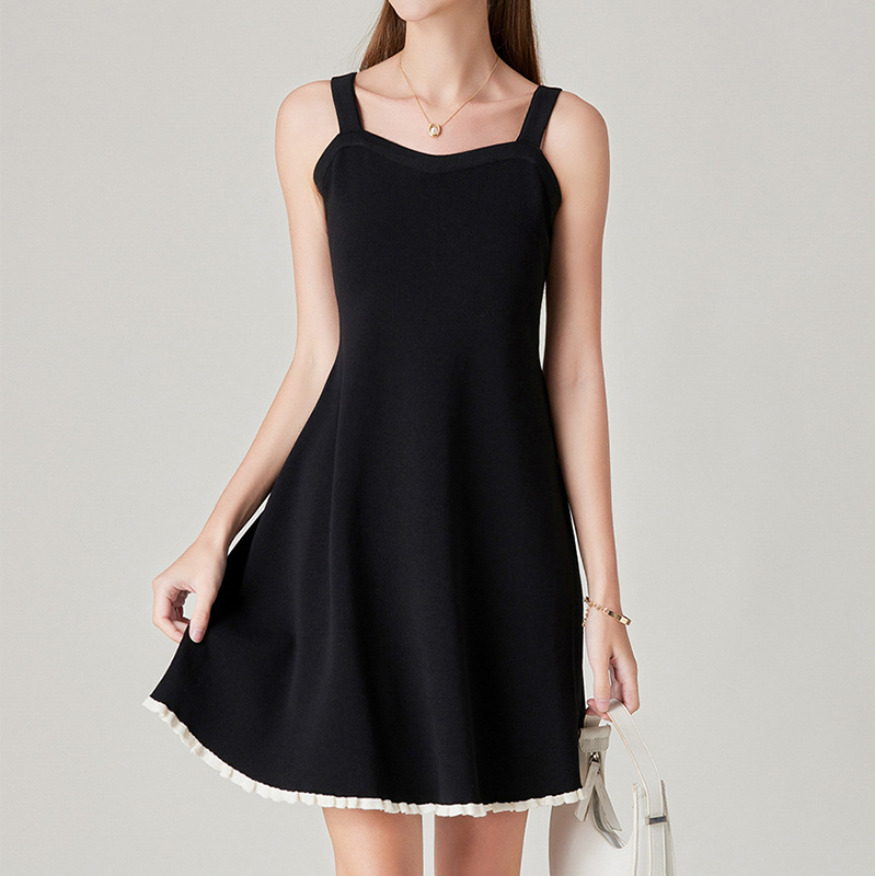 Adiffu Elegant Sweet Camisole Knit Dress