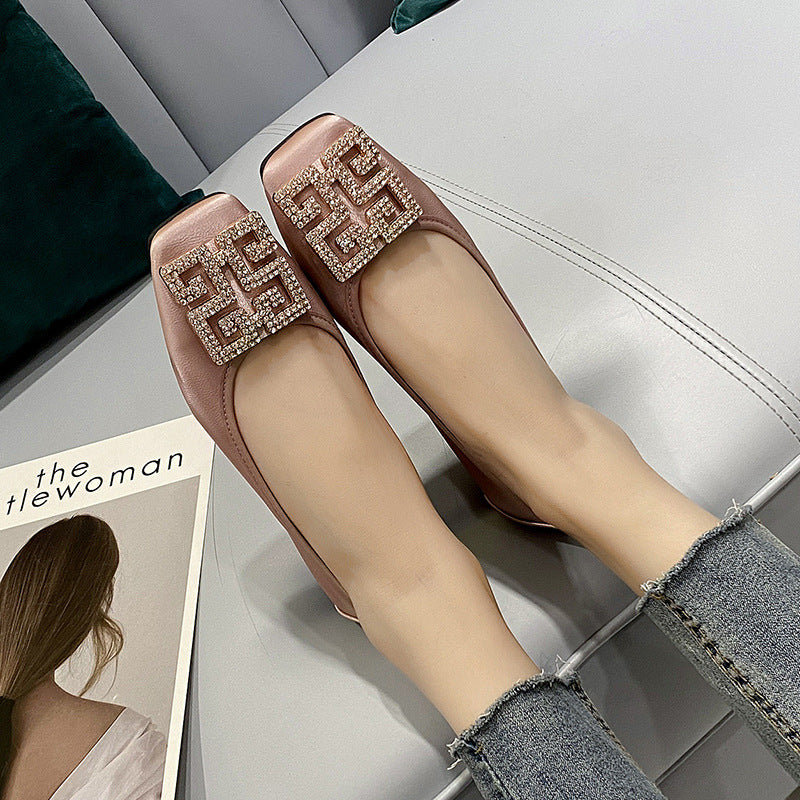 Adiffu Casual Rhinestone Slip-on Loafers For Women
