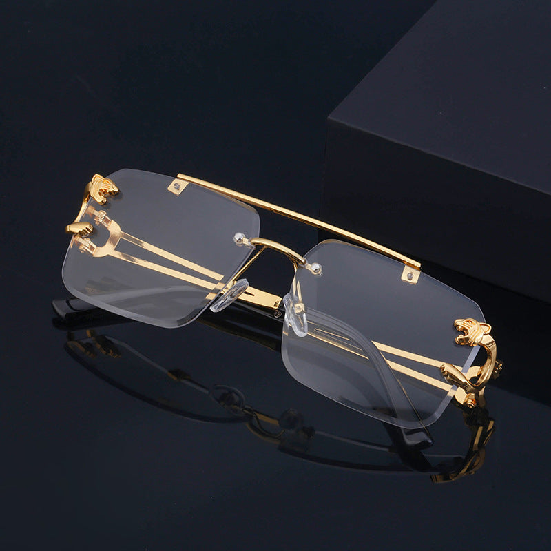 Adiffu Retro Rimless Sunglasses
