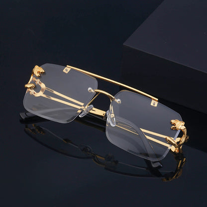 Adiffu Retro Rimless Sunglasses
