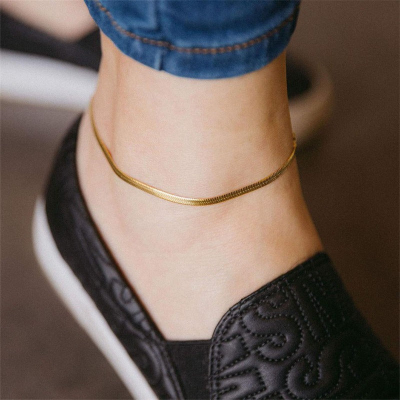 Adiffu Special Herringbone Anklet