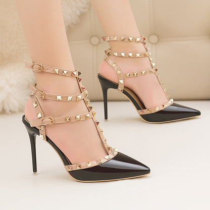 Roman Fashion Hollow High-Heeled Sandals