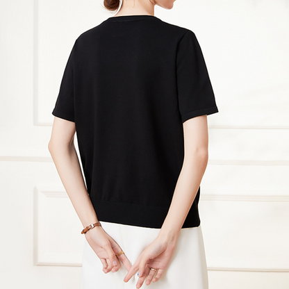 Summer New Casual Butterfly Ice Silk Knitwear