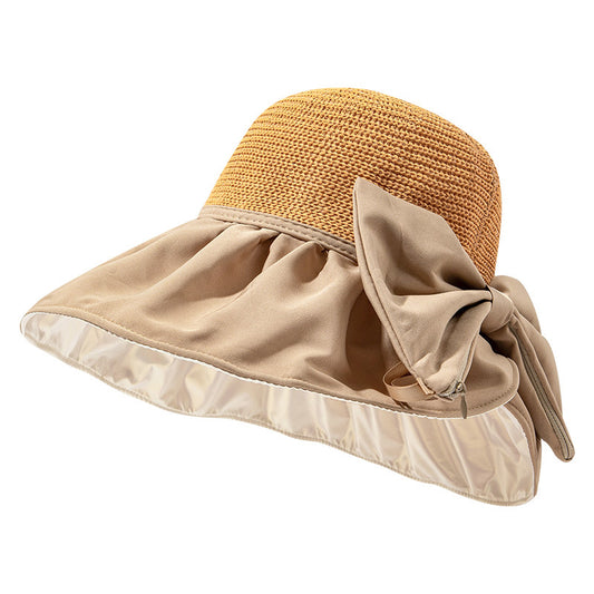 Adiffu Large Brimmed Bow Sunshade Hat