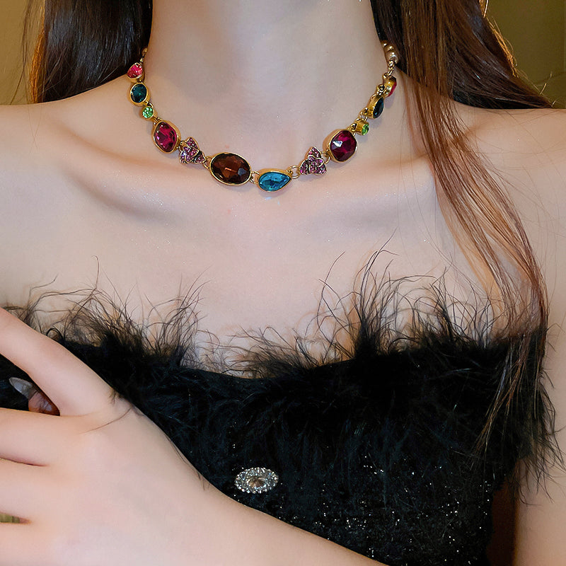 Adiffu Baroque Colored Gemstone Jewelry Set