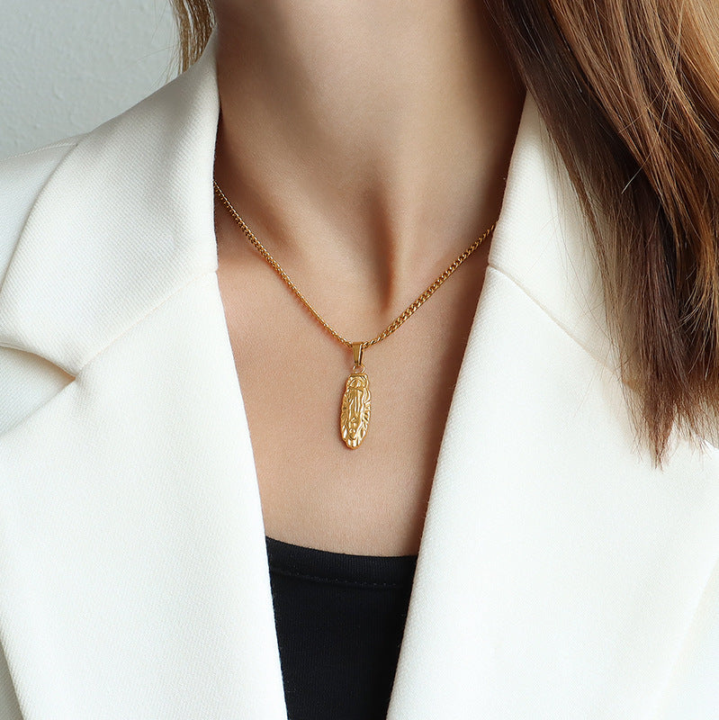 Adiffu Vintage Oval Pendant Necklace