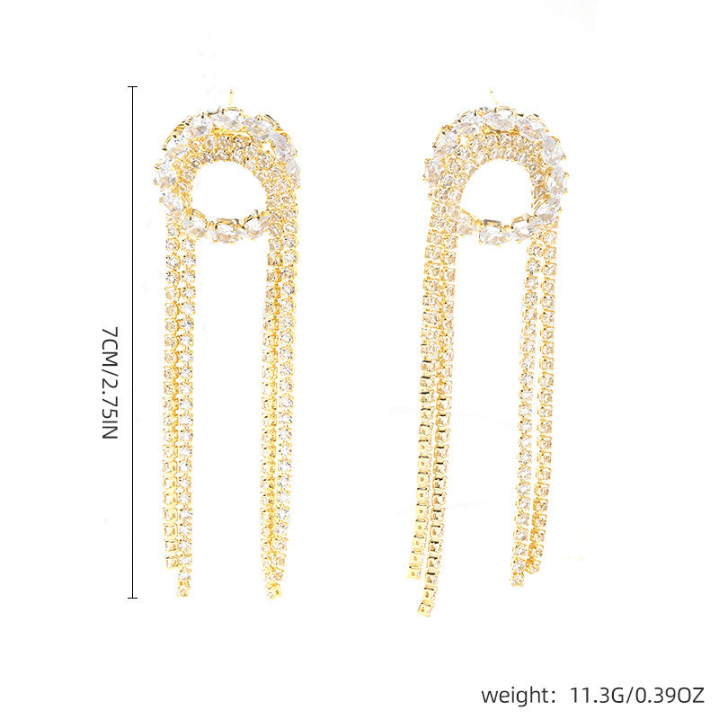 Light Luxury Personality Tassel Earrings Accessories