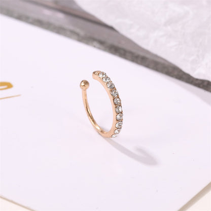 Adiffu Diamond Stud Earrings Single Earring Bone Clip Without Piercing