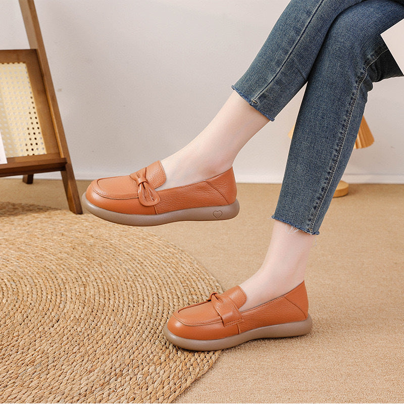 Non-slip Soft-soled Leather Flats For Women