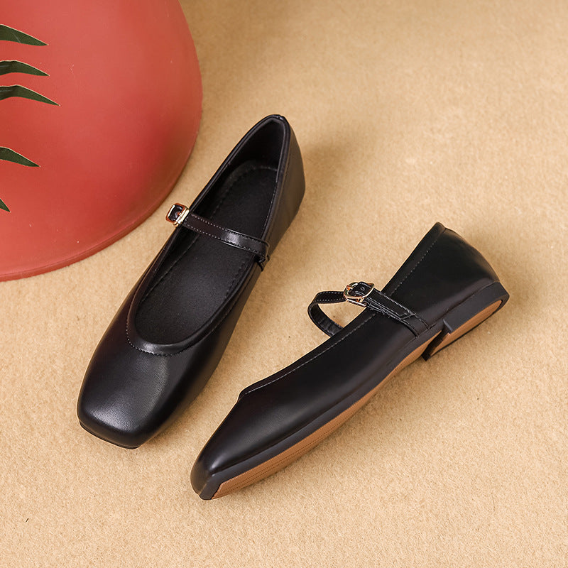Adiffu French Retro Mary Jane Flats