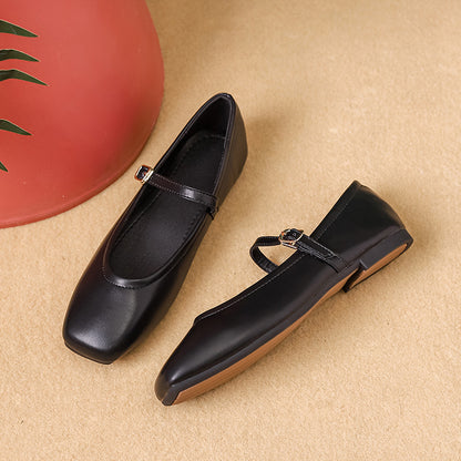 Adiffu French Retro Mary Jane Flats