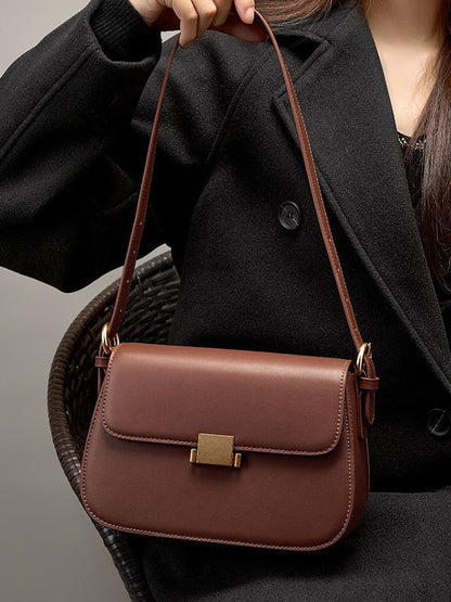 Adiffu Fashionable Leather Tofu Bag