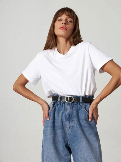 Adiffu Fashion Casual Crew Neck Short-sleeved T-shirt