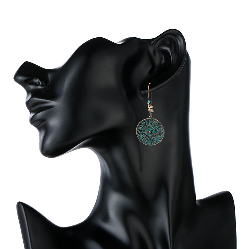 Adiffu Vintage Hollow Geometric Earrings