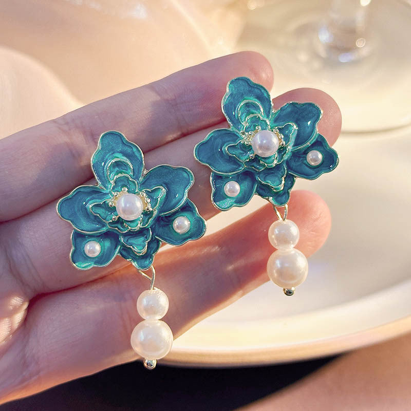 Adiffu French Vintage Pearl Earrings