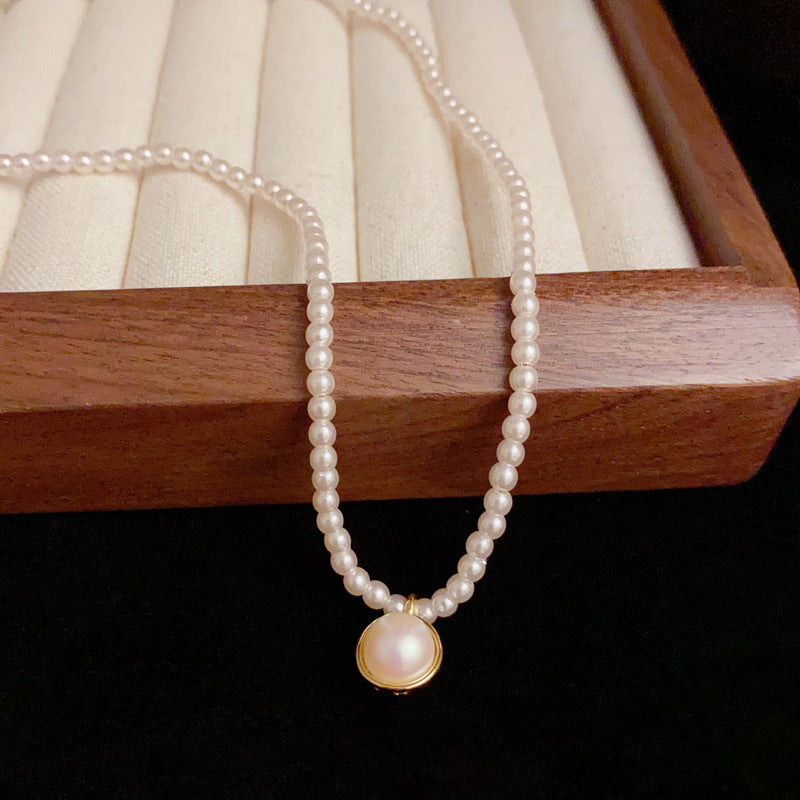 Adiffu Fashion Mabe Pearl Pendant Necklace