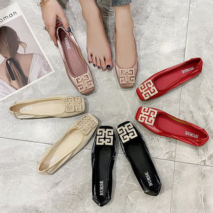 Adiffu Casual Rhinestone Slip-on Loafers For Women