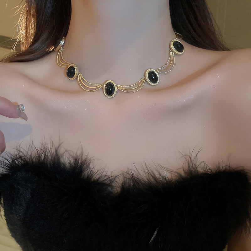 Adiffu Classic Black Jewelry Set