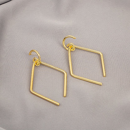 Adiffu Chic Geometric Square Hollow Earrings