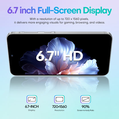 4G network new popular wireless charging A56 phone 3+32GB 6.75-inch Android smartphone