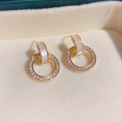 Stylish Geometric Fritillary Stud Earrings