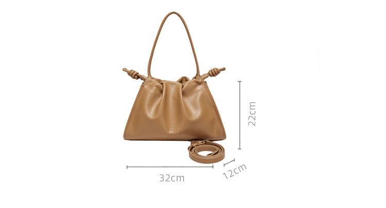 Adiffu Crossbody Pleated Cloud Tote