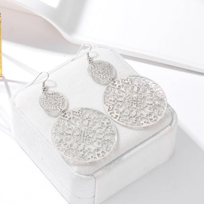 Royal Nationality Style Carved Earrings