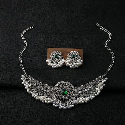 Adiffu Ethnic Flower Pendant Jewelry Set