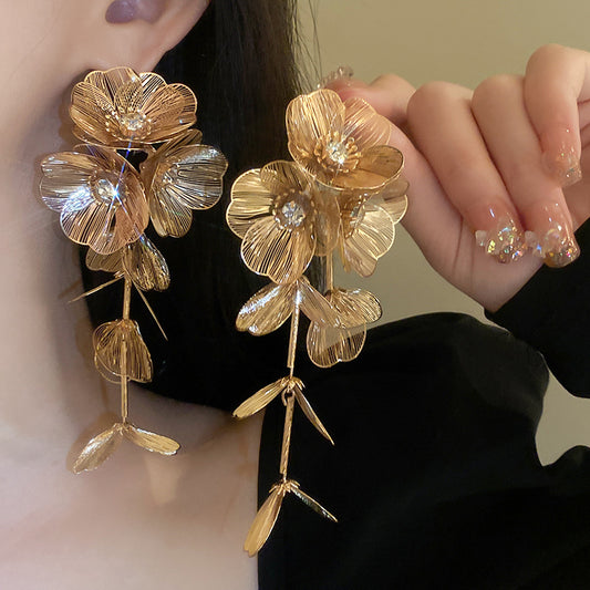 Adiffu Fresh Floral Tassel Earrings