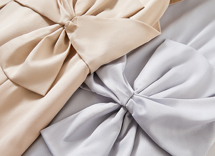 Adiffu Elegant Designed Bow Dress