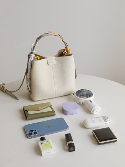 Adiffu Beige/Deep Yellow/Black Crossbody Bag And Handbag