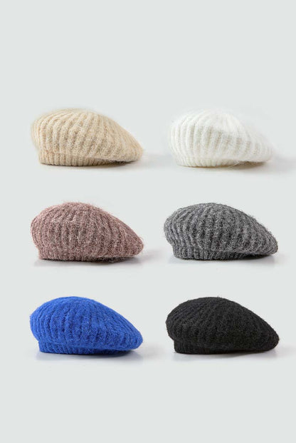 Adiffu Autumn/Winter British Vintage Knit Beret