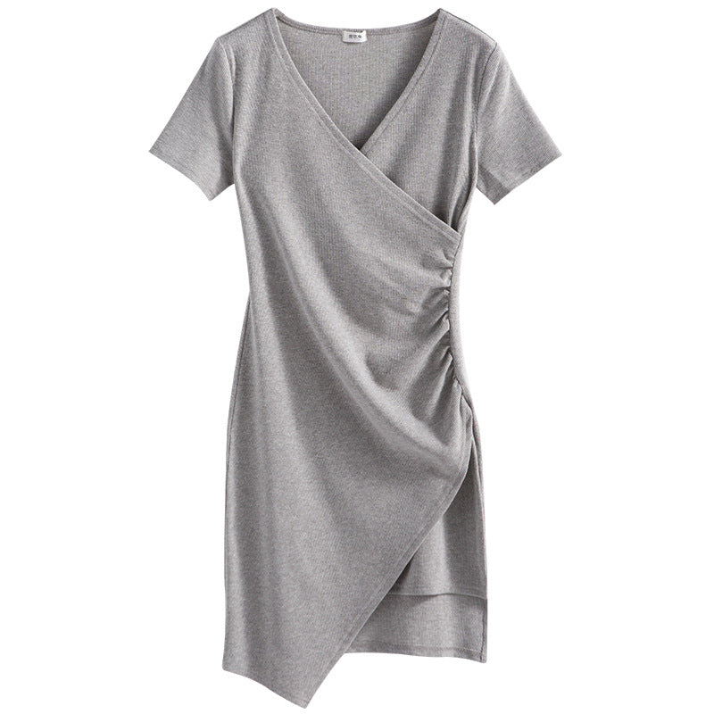 Adiffu French Irregular Slim Dress
