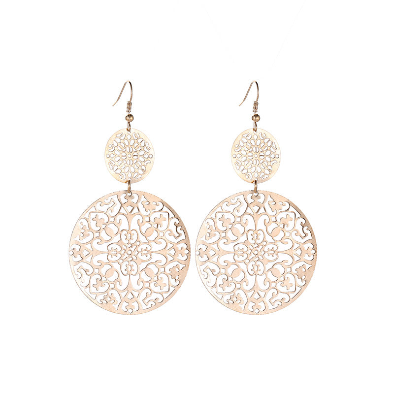 Royal Nationality Style Carved Earrings