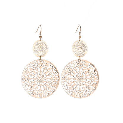 Royal Nationality Style Carved Earrings