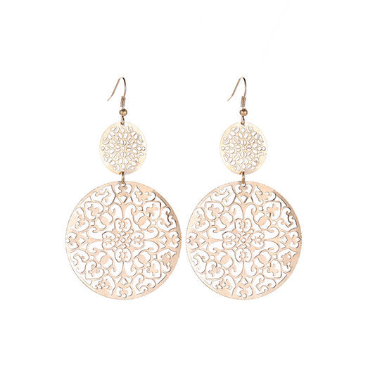 Royal Nationality Style Carved Earrings