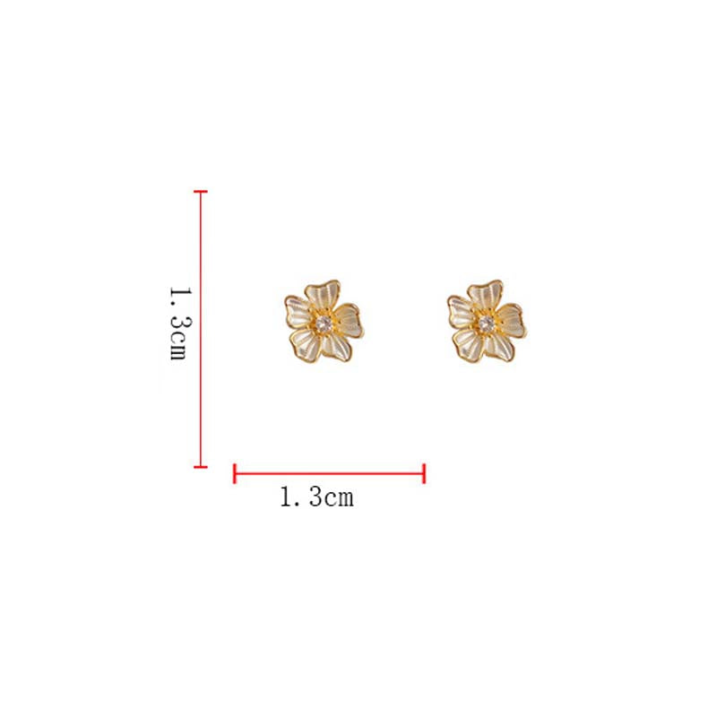 Stylish Camellia Earrings With Rhinestone