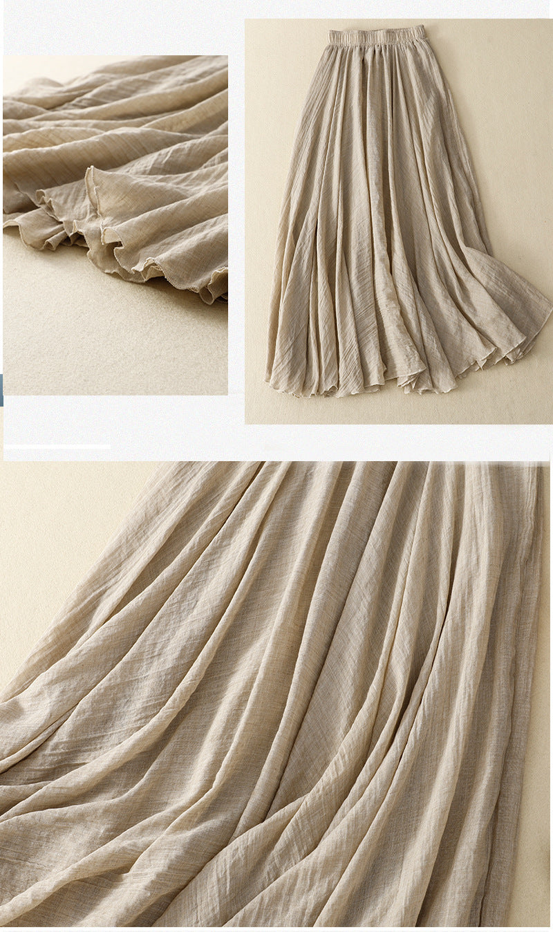 Adiffu Sweet Flouncing Double-deck Skirt