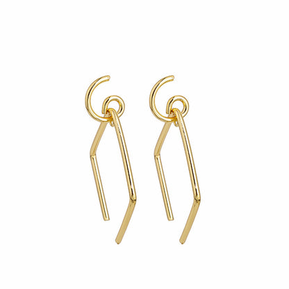 Adiffu Chic Geometric Square Hollow Earrings