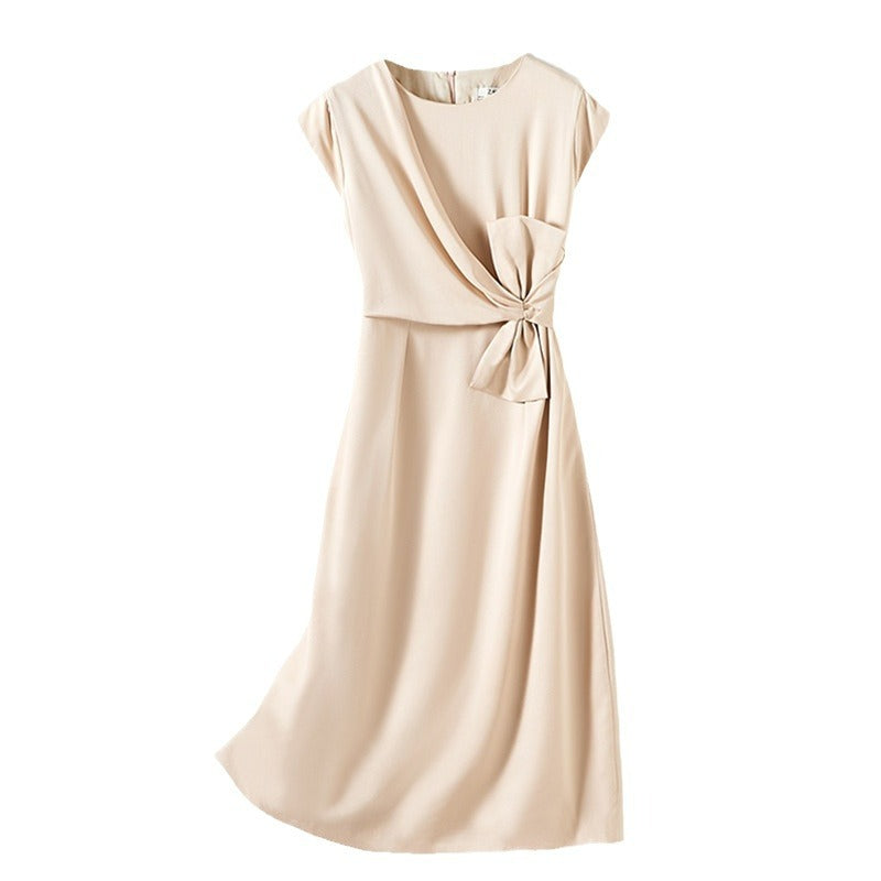 Adiffu Elegant Designed Bow Dress